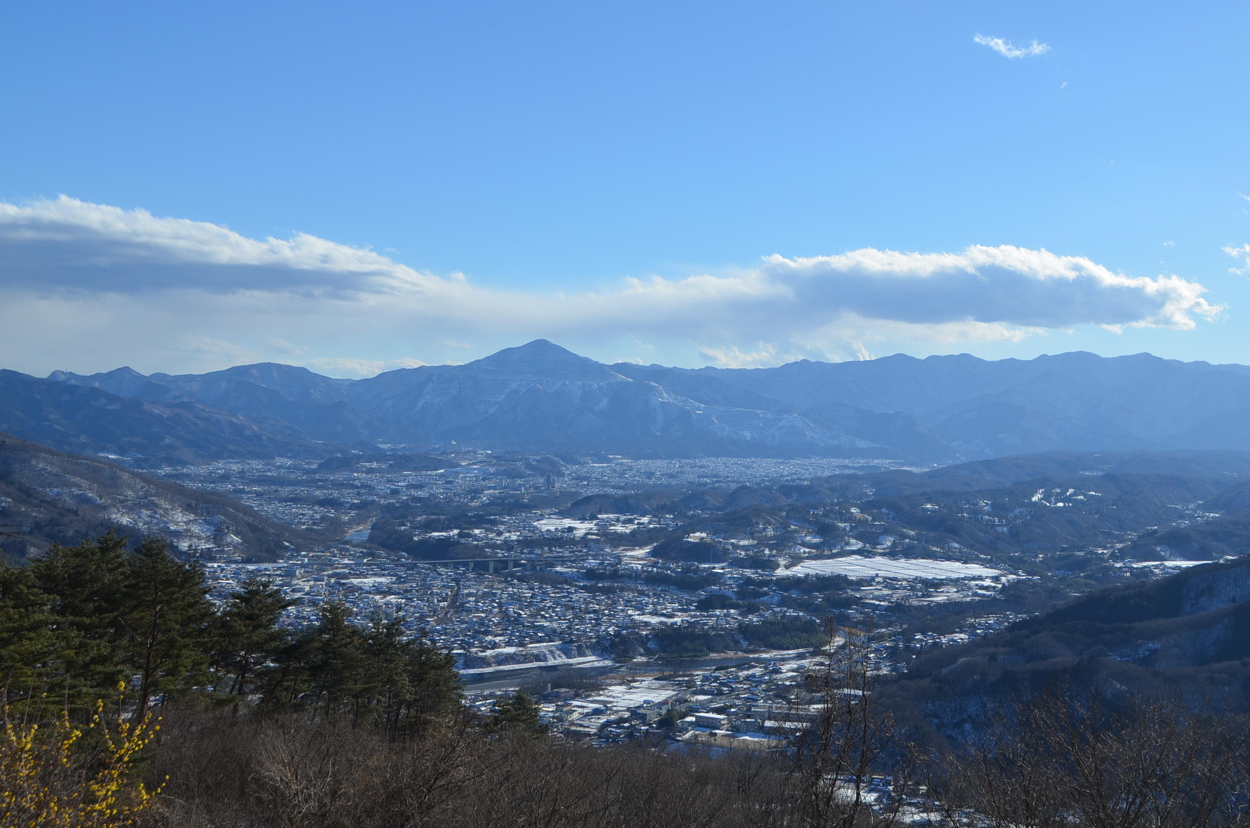 山から望む秩父盆地